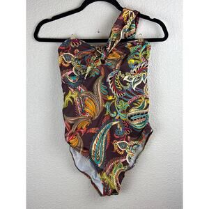 Cache Coeur Maternity Playa Pregnancy One Piece Swimsuit One Shoulder Medium